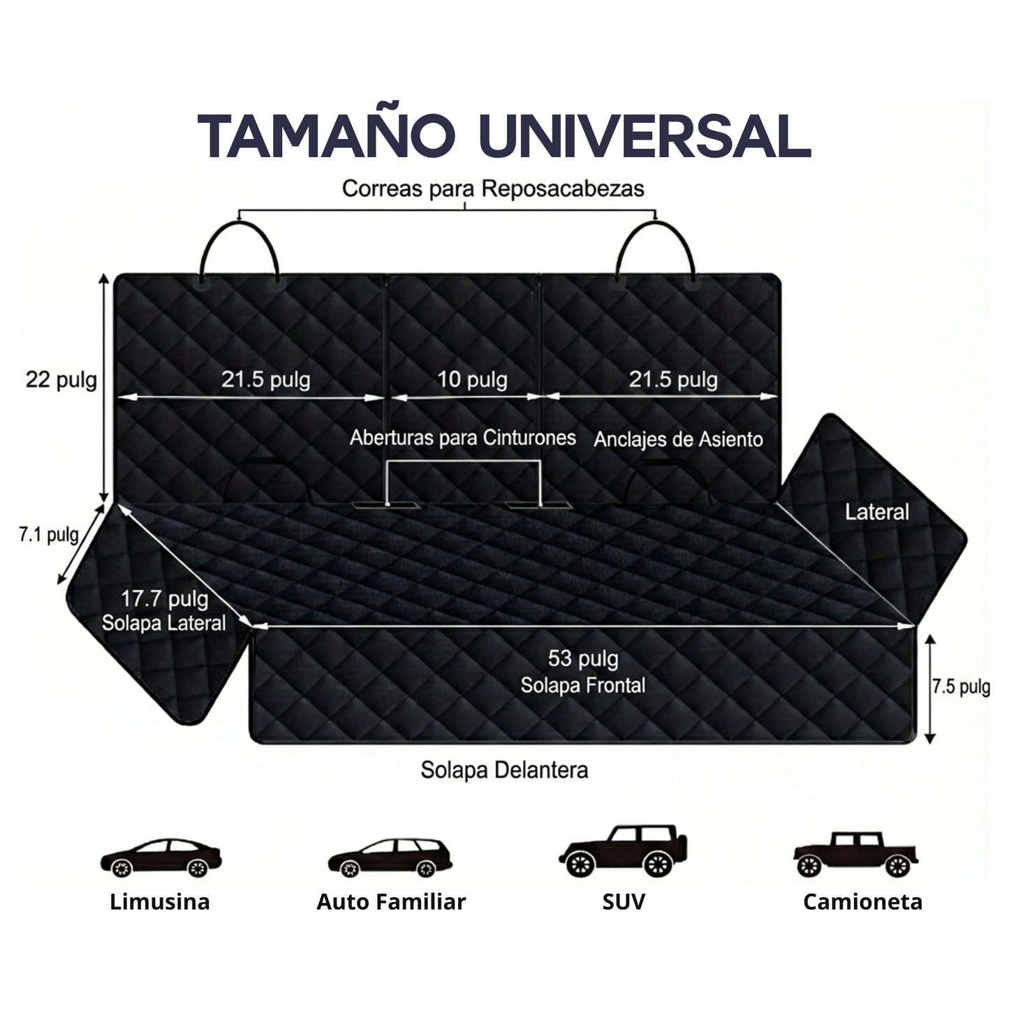 Funda para asiento de auto para perro