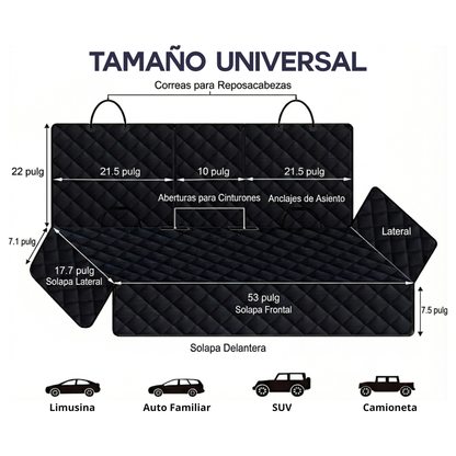 Funda para asiento de auto para perro